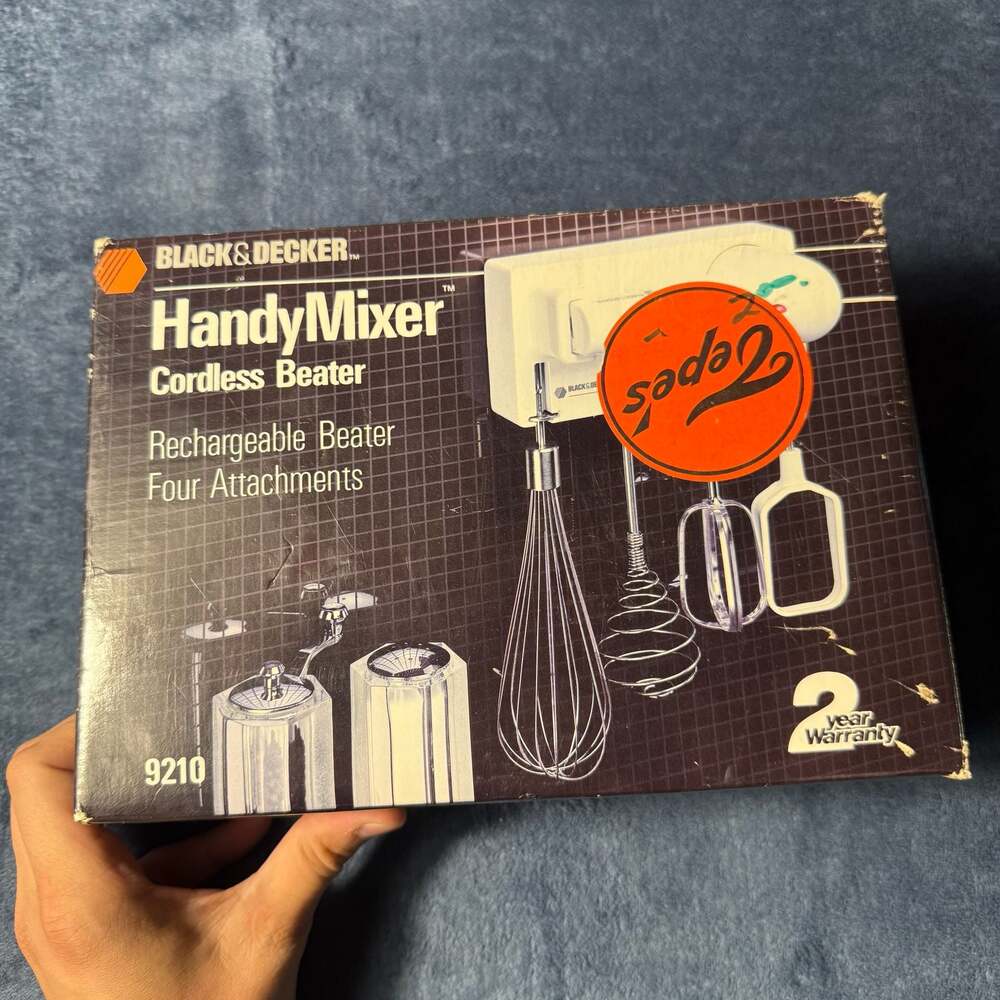 Black & Decker Handy Mixer Cordless Beater Model 9210